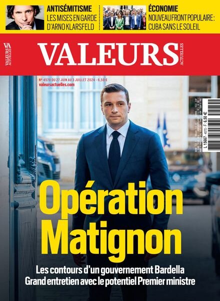 Valeurs Actuelles – 27 Juin 2024 Cover