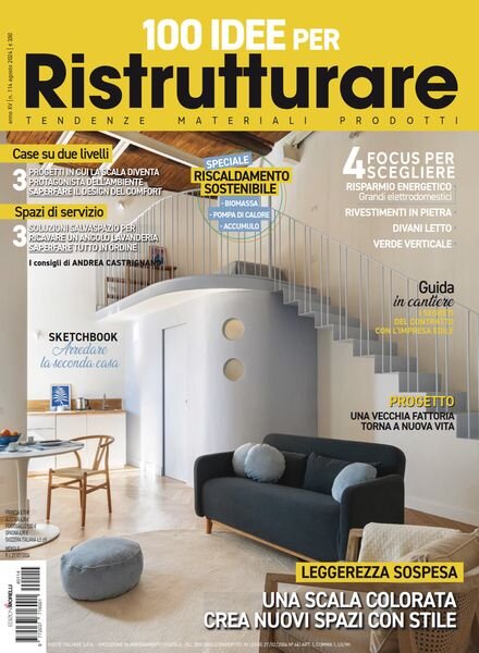 100 Idee per Ristrutturare – Agosto 2024 Cover
