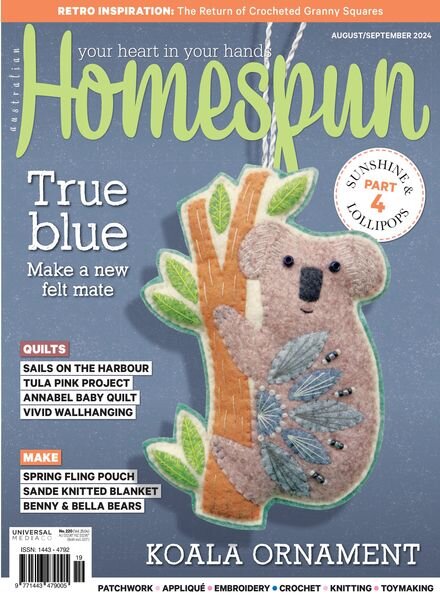 Australian Homespun – August-September 2024 Cover