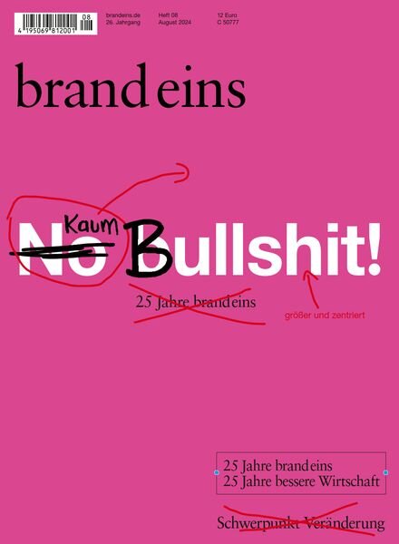 Brand eins – August 2024 Cover