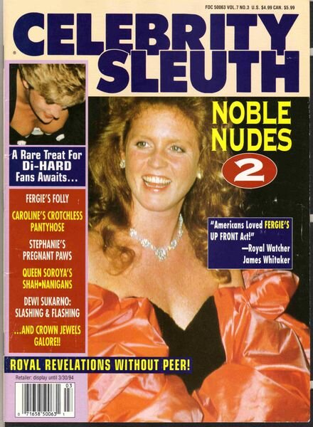 Celebrity Sleuth – Vol 7 N 3 1990 – Noble Nudes 2 Cover
