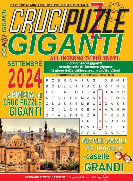 Crucipuzzle Giganti – Settembre 2024 Cover