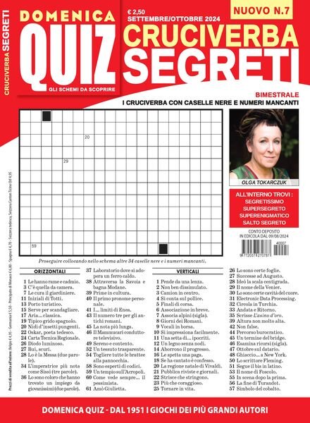 Cruciverba Segreti – Settembre-Ottobre 2024 Cover