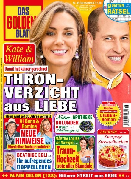 Das Goldene Blatt – 24 August 2024 Cover