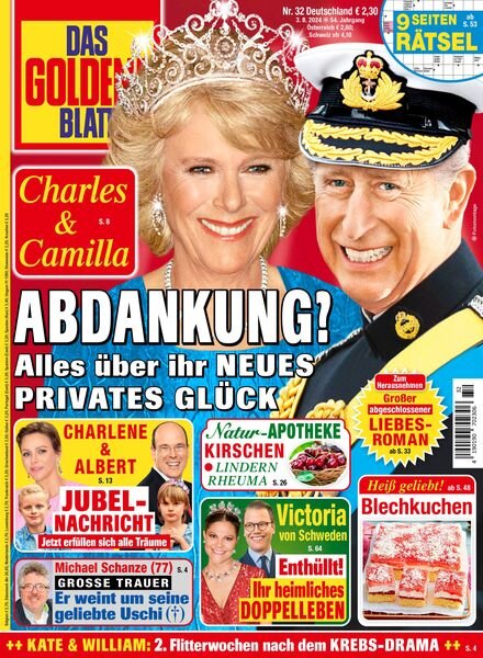 Das Goldene Blatt – 3 August 2024 Cover