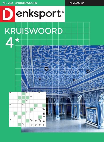 Denksport Kruiswoord 4 – 22 Augustus 2024 Cover
