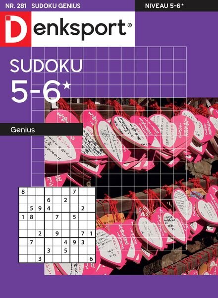 Denksport Sudoku 5-6 genius – 1 Augustus 2024 Cover