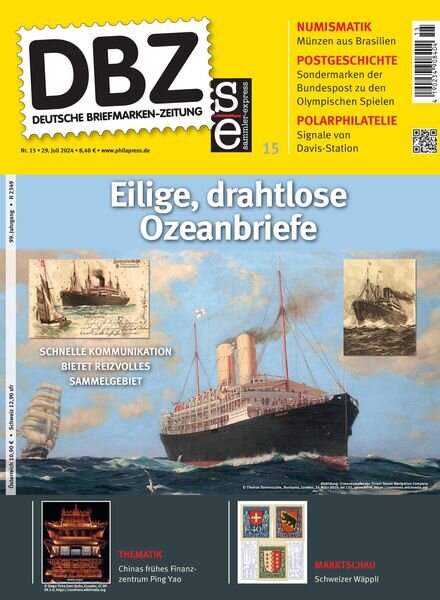 Deutsche Briefmarken-Zeitung – 29 Juli 2024 Cover