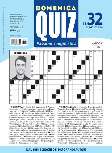 Domenica Quiz – 15 Agosto 2024 Cover