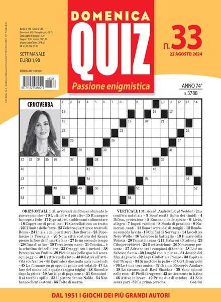 Domenica Quiz – 22 Agosto 2024 Cover