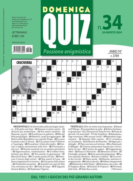 Domenica Quiz – 29 Agosto 2024 Cover