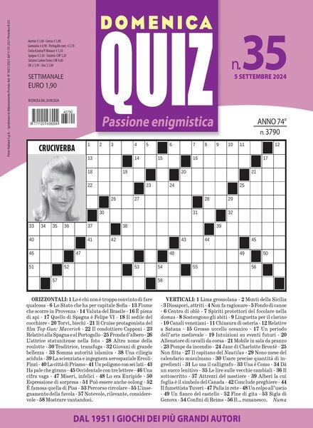 Domenica Quiz – 5 Settembre 2024 Cover