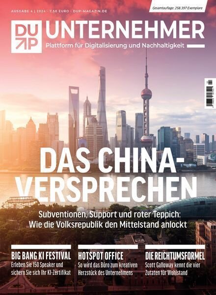 DUP Unternehmer-Magazin – 16 August 2024 Cover