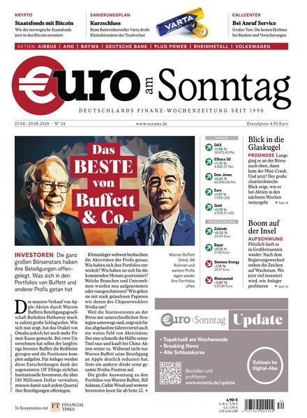Euro am Sonntag – 23 August 2024 Cover