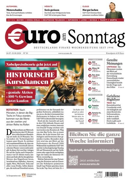 Euro am Sonntag – 26 Juli 2024 Cover