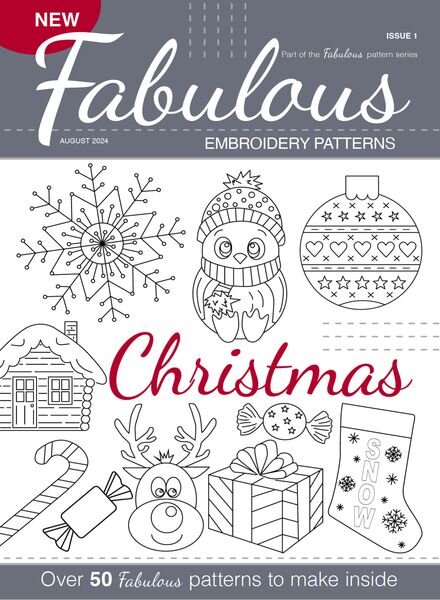 Fabulous Embroidery Patterns – Christmas 2024 Cover