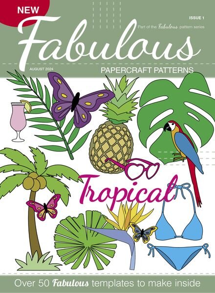 Fabulous Papercraft Patterns – Tropical 2024 Cover