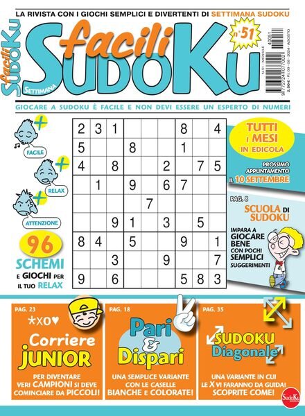 Facili Sudoku – 9 Agosto 2024 Cover