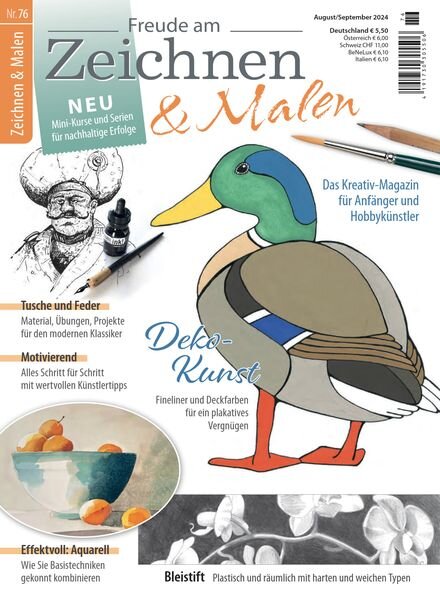 Freude am Zeichnen & Malen – August-September 2024 Cover