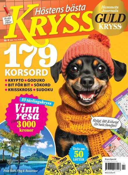 Hemmets Journal Guldkryss – Augusti 2024 Cover
