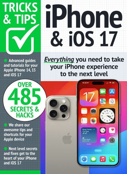 iPhone & iOS 17 Tricks & Tips – August 2024 Cover