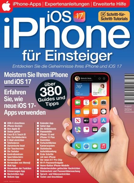 iPhone und iOS 17 fur Einsteiger – August 2024 Cover