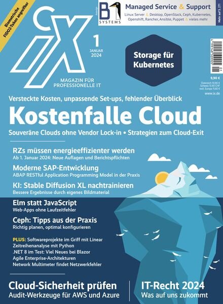 iX – Magazin fur professionelle IT – Januar 2024 Cover