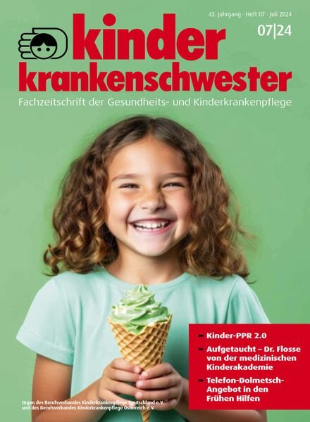 Kinderkrankenschwester – Juli 2024 Cover