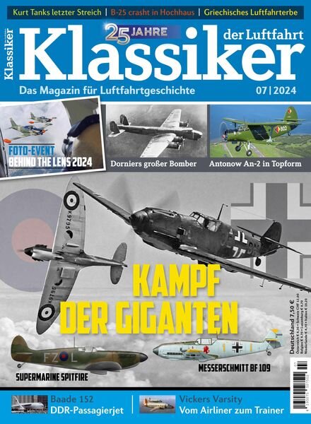 Klassiker der Luftfahrt – Juli 2024 Cover