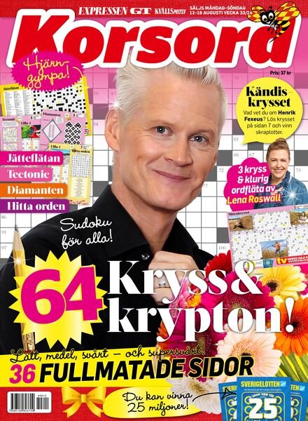 Korsord – 12 Augusti 2024 Cover
