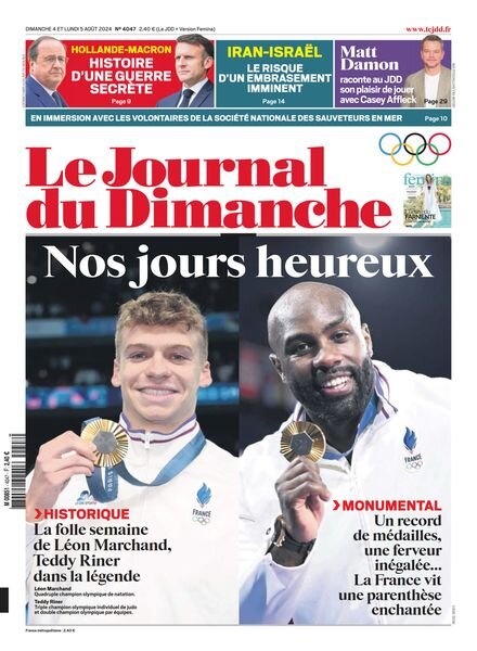 Le Journal du dimanche – 5 Aout 2024 Cover