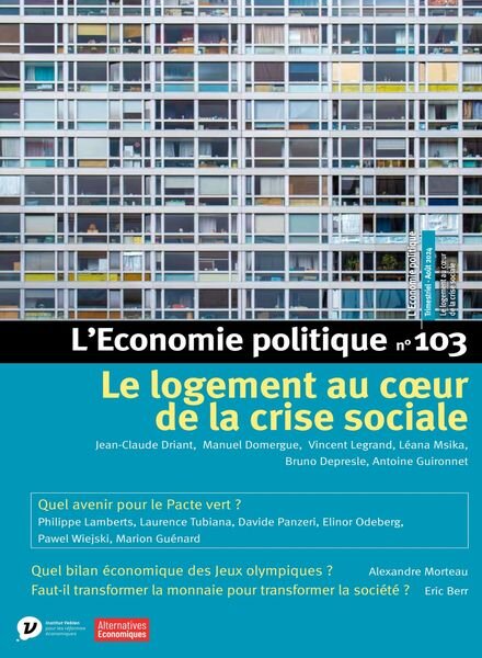 L’Economie Politique – Aout-Octobre 2024 Cover
