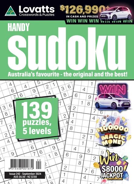 Lovatts Handy Sudoku – September 2024 Cover