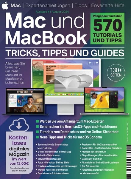 Mac und MacBook Tricks Tipps und Guides – August 2024 Cover