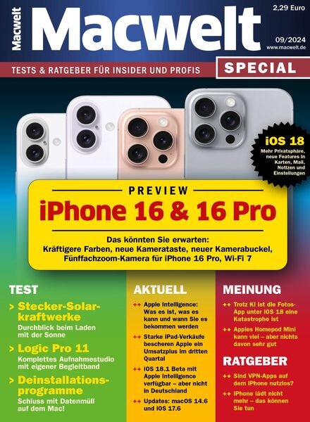 Macwelt Special – September 2024 Cover
