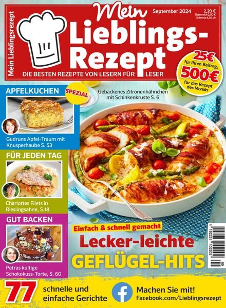Mein Lieblingsrezept – September 2024 Cover