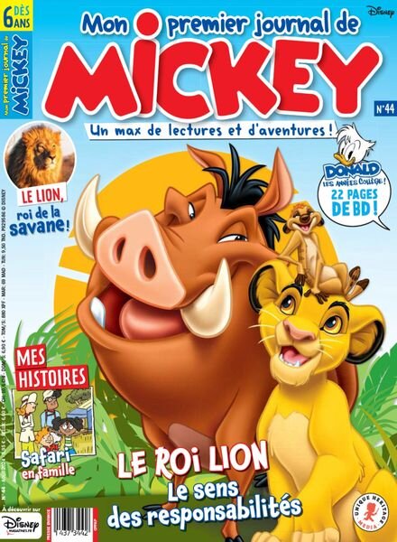Mon Premier Journal de Mickey – Aout 2024 Cover
