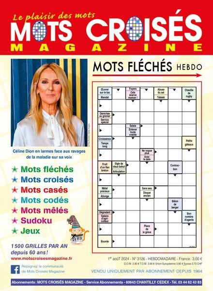 Mots Croises Magazine – 5 Aout 2024 Cover