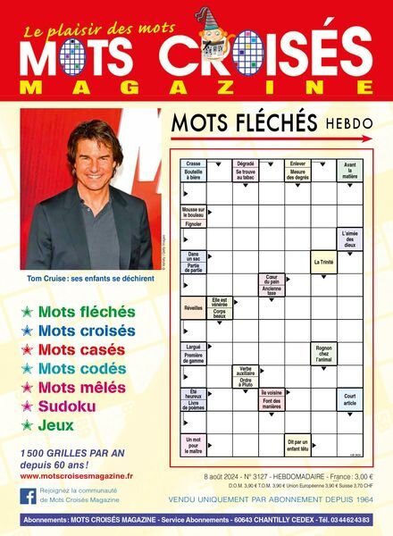 Mots Croises Magazine – 8 Aout 2024 Cover
