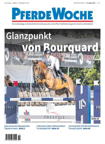 PferdeWoche – 14 August 2024 Cover