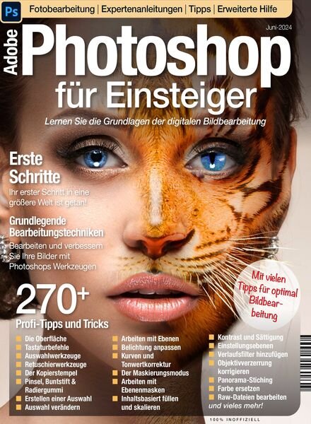 Photoshop fur Einsteiger – Juni 2024 Cover
