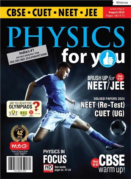 Physics For You – August 2024 Cover