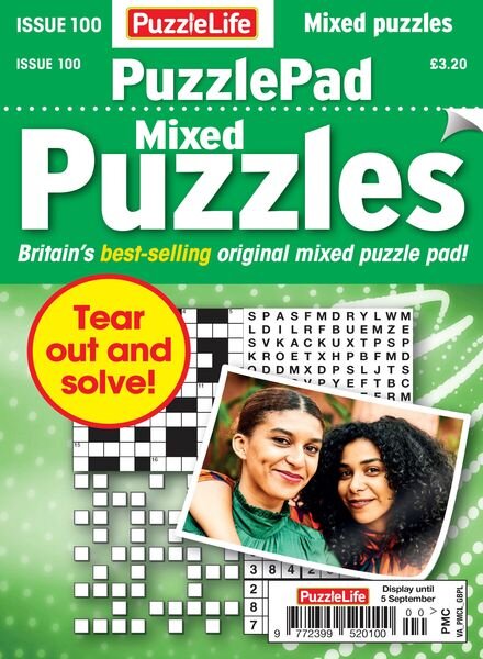 PuzzleLife PuzzlePad Puzzles – August 2024 Cover