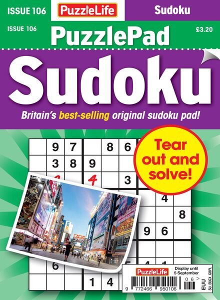 PuzzleLife PuzzlePad Sudoku – Issue 106 2024 Cover