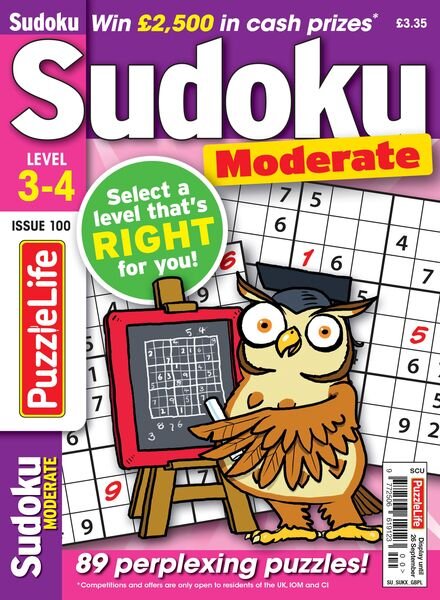PuzzleLife Sudoku Moderate – Issue 100 2024 Cover