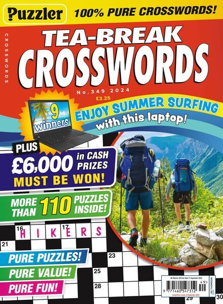 Puzzler Tea-Break Crosswords – Issue 349 2024 Cover
