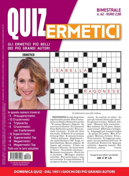 Quiz Ermetici – Settembre-Ottobre 2024 Cover