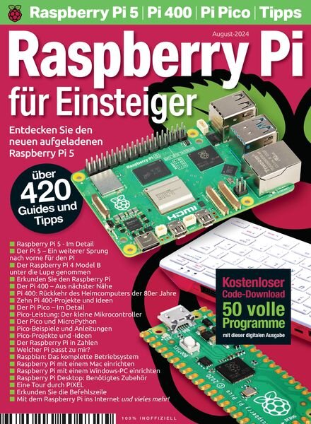 Raspberry Pi Das essentielle Handbuch – August 2024 Cover
