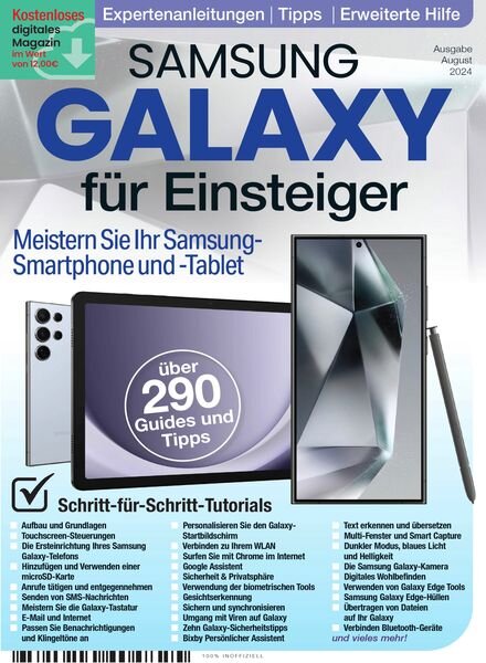 Samsung Galaxy fur Einsteiger – August 2024 Cover