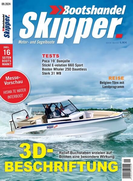 Skipper Bootshandel – September 2024 Cover